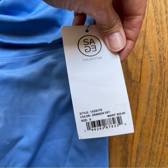 NEW Sage Workout Set Bike Shorts and Sporta Bra Granada Sky Size Small NWT - Picture 8 of 8